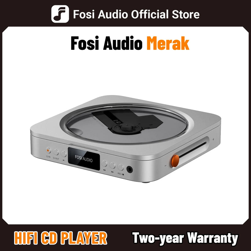 ម៉ាស៊ីនចាក់ស៊ីឌី Fosi Audio Merak HiFi ជាមួយឧបករណ៍បញ្ជាពីចម្ងាយ CS43131 DAC 210MW *2 អំពែរកាស គាំទ្រការបញ្ចូល USB Ripping USB Drive