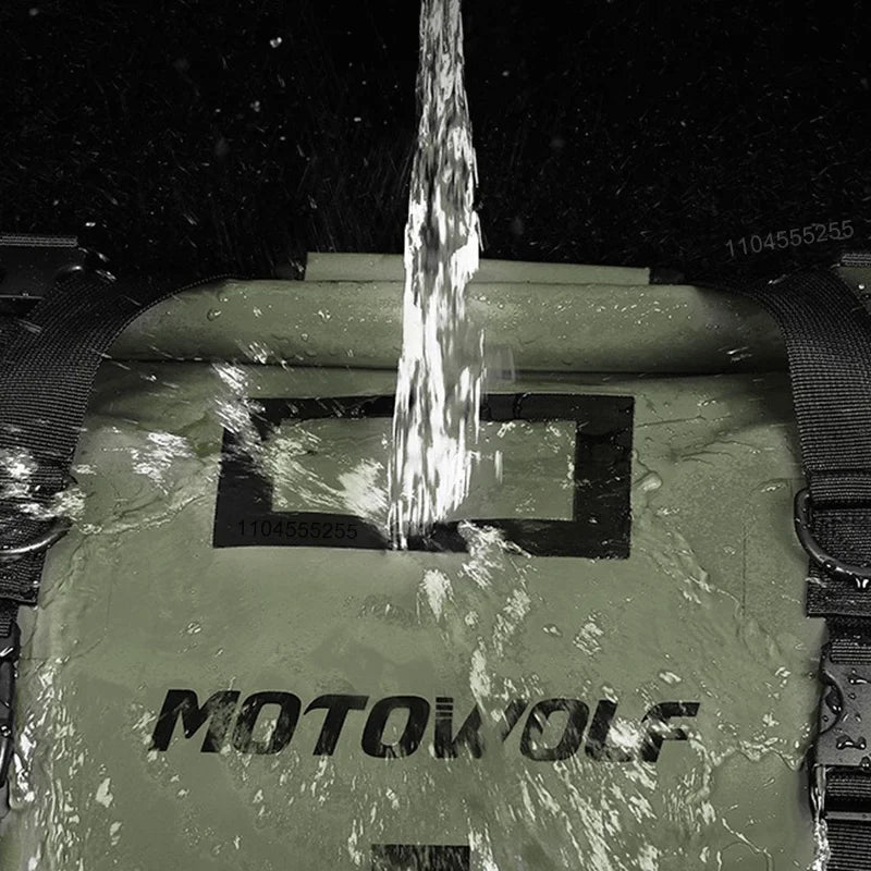 កាបូប Motowolf សម្រាប់ម៉ូតូ កាបូបដាក់ធុងសាំងក្រោយម៉ូតូ ទំហំ 66 លីត្រ កាបូបស្ពាយក្រោយឆ្លុះបញ្ចាំង កាបូបប្រើប្រាស់បានយូរ សម្រាប់ម៉ូតូ
