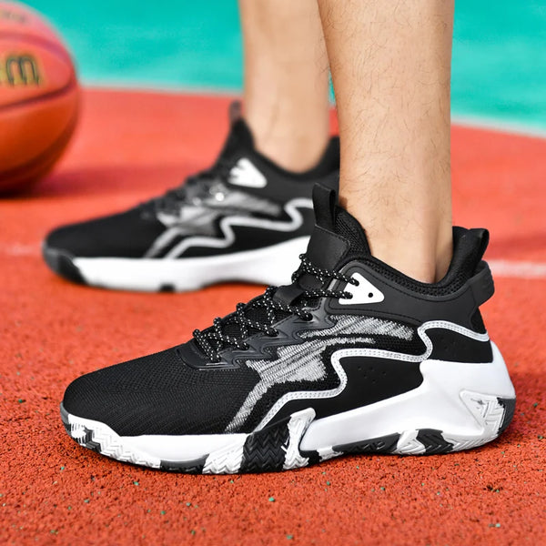 Basketball shoes Four Seasons men's lightweight plus size breathable casual sports shoes outdoor racing running speed sneakers