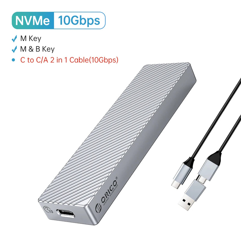 ORICO 40Gbps M.2 NVMe SSD Enclosure USB4 PCIe3.0x4 USB C Aluminum External Adapter Compatible with Thunderbolt 3 4 Tool Free