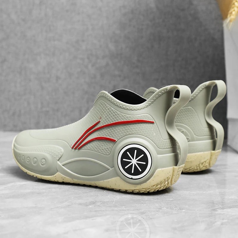 Men's Rain Shoes Four Seasons New Non-Slip Waterproof Outdoor Casual Fishing Shoes Fashion Lovers Comfort Soft-Sole Rain Boots