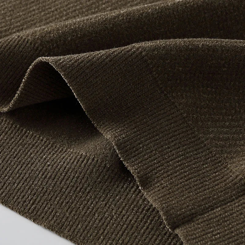 Premium Quality Man Fake Two Long Sleeved Knitted Shirts Solid Color Shirt Collar Stripes AutumnWinter Leisure Versatile Sweater