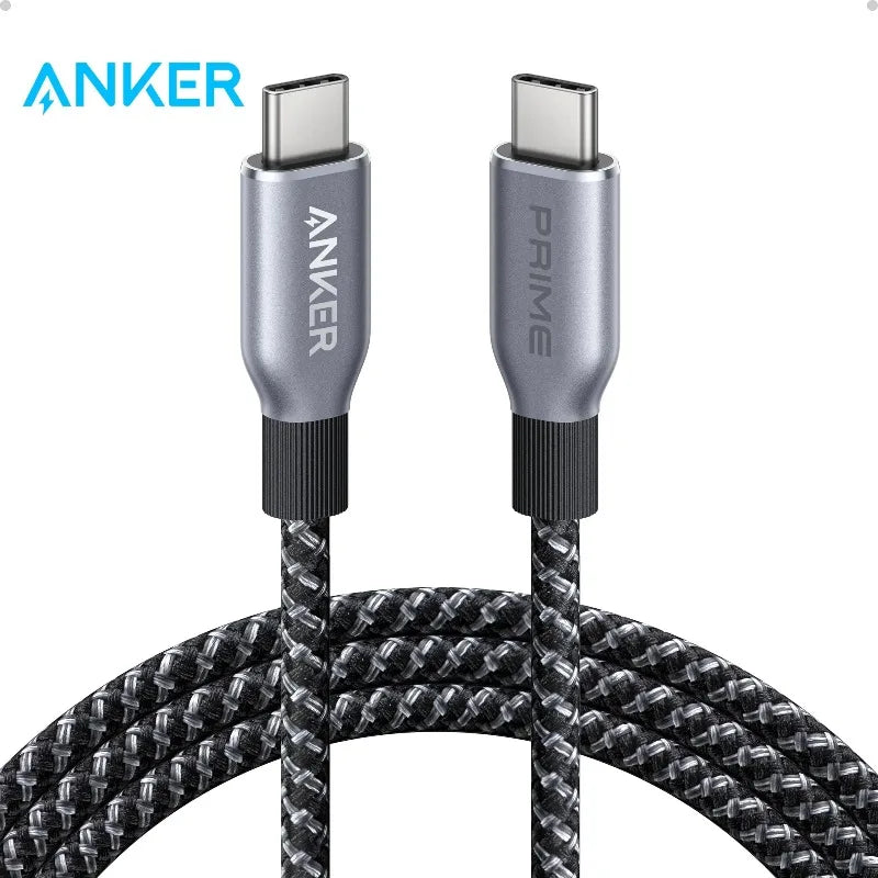 ខ្សែសាកទិន្នន័យ ANKER Prime 240W Dual Type C ប្រវែង 3 ហ្វីត ផលិតពីនីឡុងស្រោប រឹងមាំ 100 ឆ្នាំ