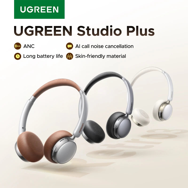 UGREEN ANC Active Noise Cancelling Headphones Wireless Over Ear Bluetooth Earphones