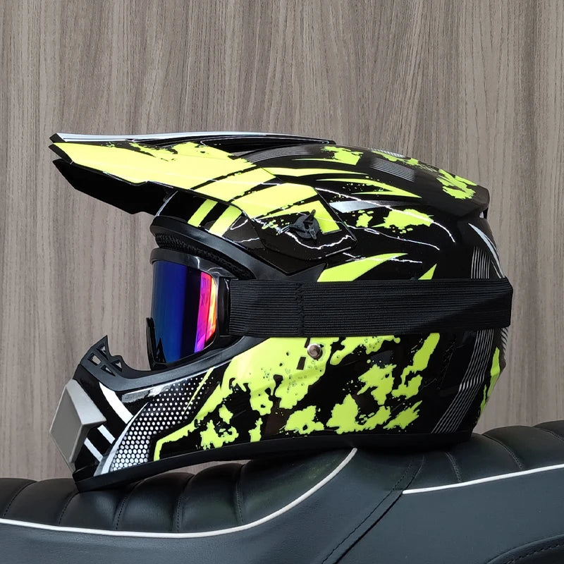Off Road Motorcycle Helmet DOT Certified Motocross Dirt Bike Helmet ATV MX Downhill Racing Full Face Helmet Casco Moto Capacete