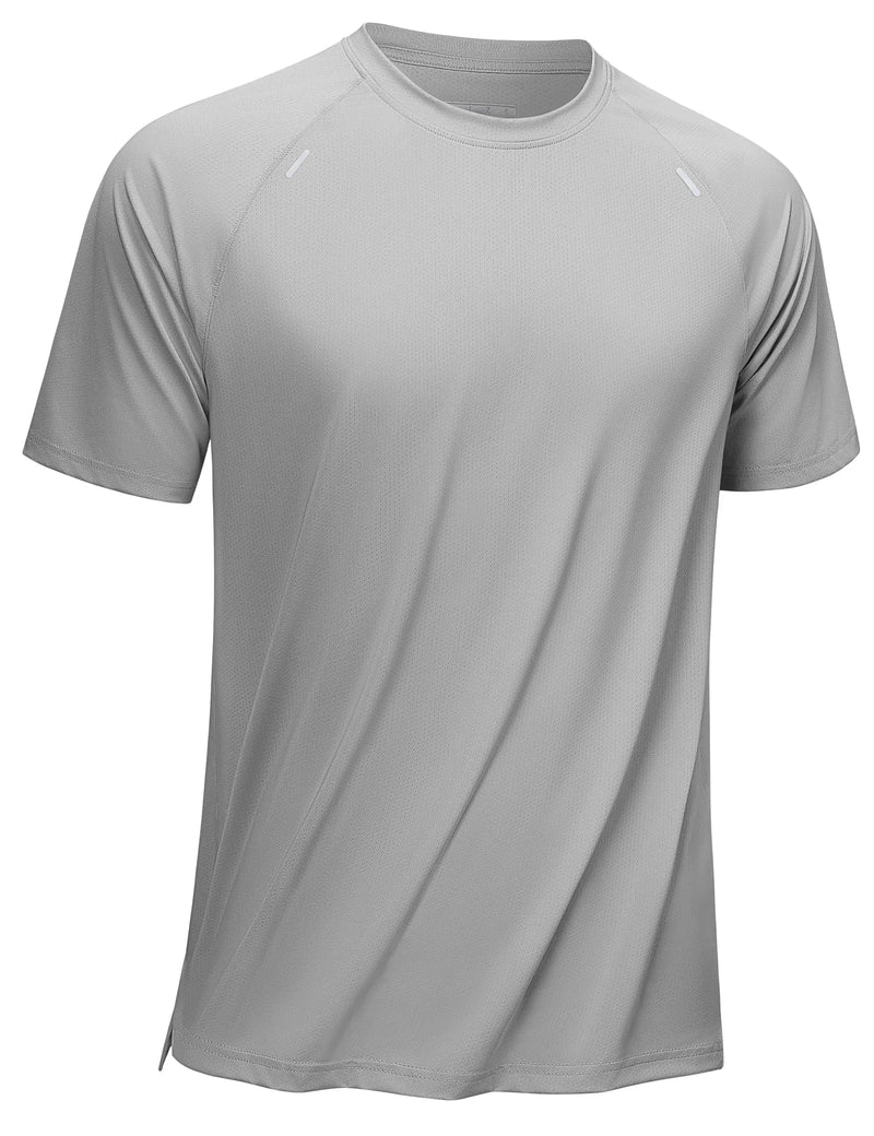 TACVASEN Lightweight Athletic T-Shirt Mens Quick Dry Stretch Mesh Shirts Recyclable Polyester Tops Running Workout Gym Shirt Tee
