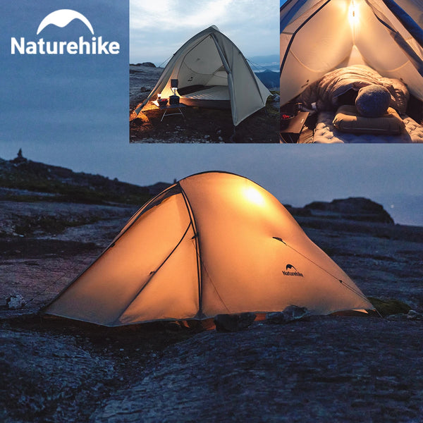 Naturehike 2025 New 123-Person 20D Cloud Up Pro Lightweight Portable Waterproof Backpacking Tent Outdoor Hiking and Camping Tent