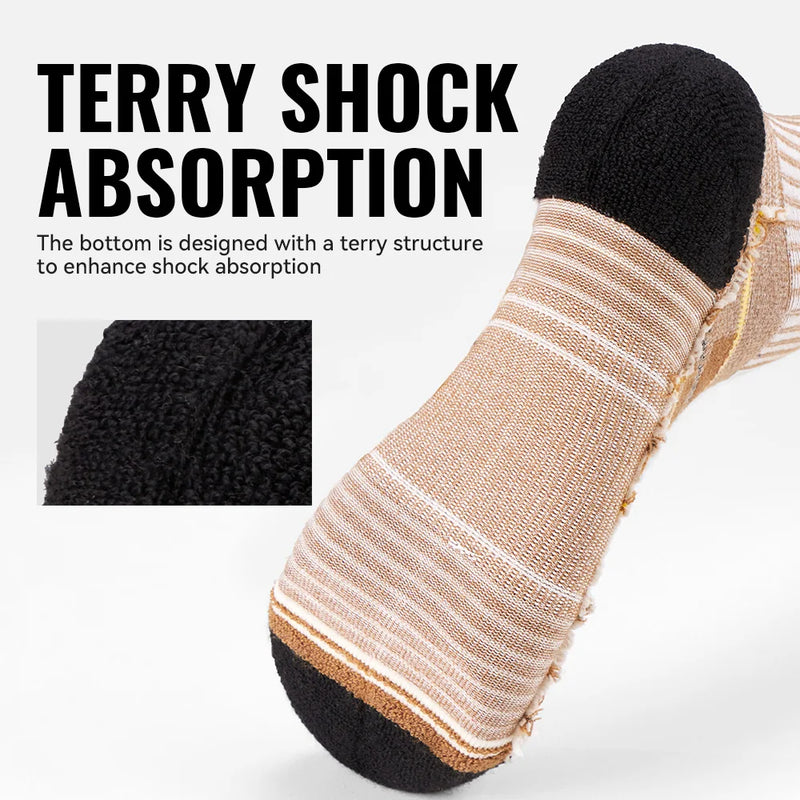 WRELS 1/2/3pairs Merino Wool Hiking Socks Warm Thermal Winter Moisture Wicking Socks Breathable Performance Wool Hiking Socks