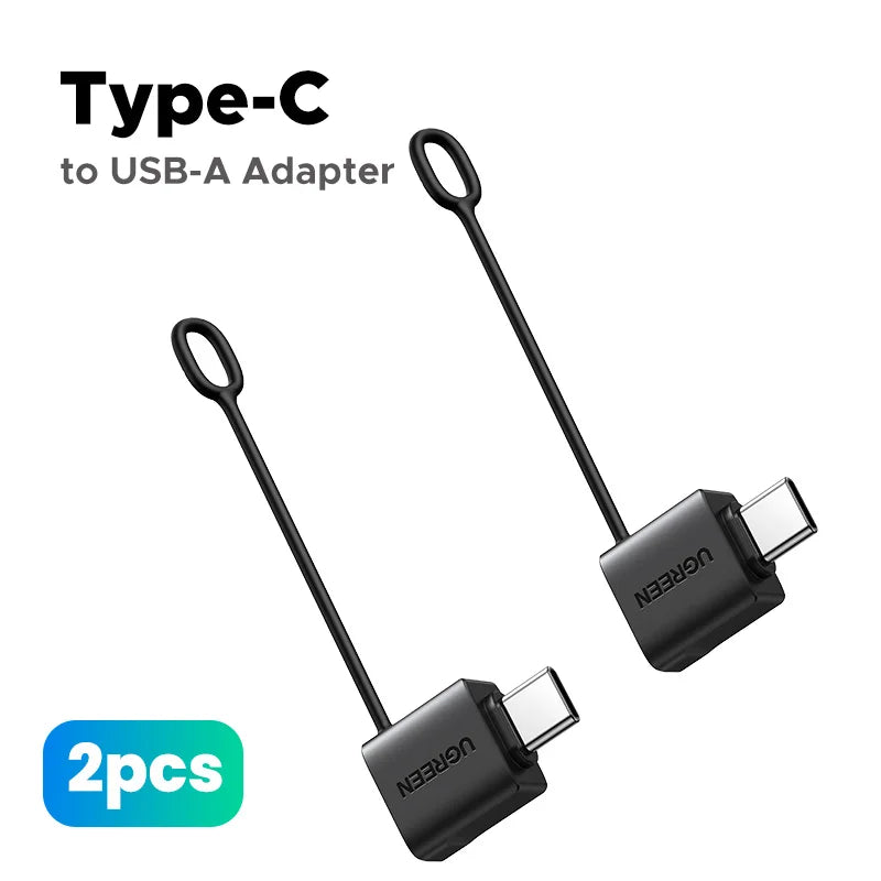 UGREEN USB A to Type C Adapter USB 3.1 Gen1 18W Fast Charging OTG Connector for Laptop Smartphone Tablet Data Transfer