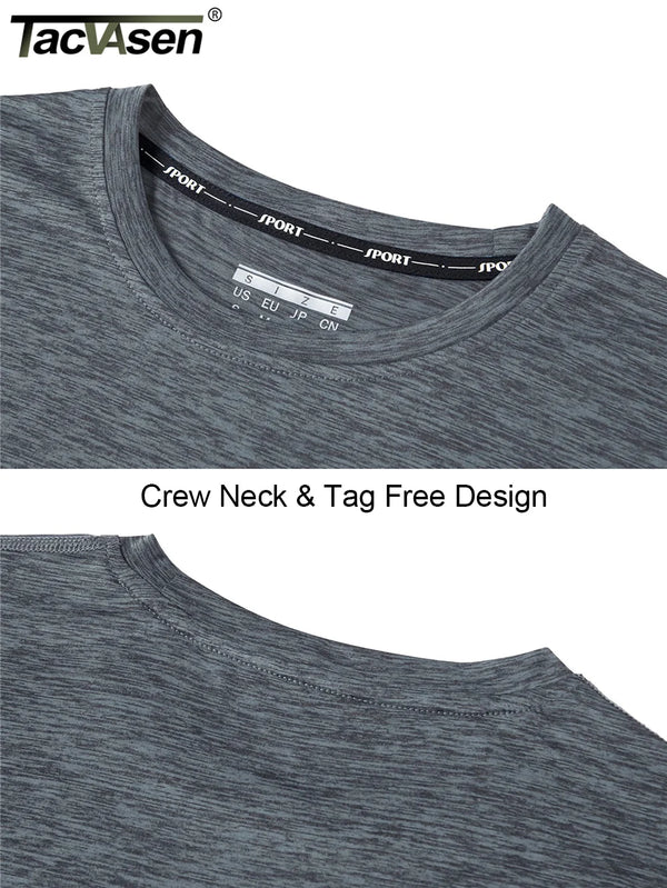 TACVASEN Elastic Moisture Wicking Summer T-shirts Women's Casual T-shirts Crew Neck Workout Running Shirts Sports Tee Gym Tops