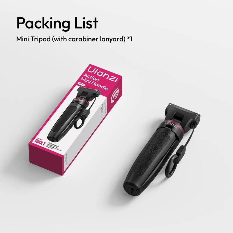 ជើងកាមេរ៉ាម៉ាញេទិក Ulanzi MT99 Mini សម្រាប់កាមេរ៉ាសកម្មភាព DJI Action 6 Nano Stick Selfie 3 ផ្នែក 143° អាចលៃតម្រូវបានសម្រាប់ការផ្សាយផ្ទាល់ Vlog