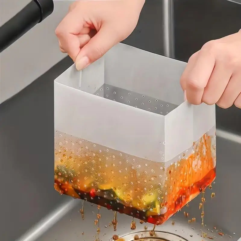 10/30pcs Self-Standing Drain Bags – Disposable Sink Filters Prevent Clogging, Keep Hands Clean, Easy Waste