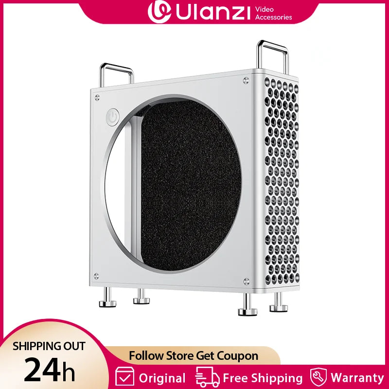 ស្រោម អាលុយមីញ៉ូម Ulanzi QT01 Mac Mini សម្រាប់ Mac Mini M4/M4 Pro រចនា ឡើង ដោយ ម៉ាញេទិក សម្រាប់ ការ បញ្ចេញ កំដៅ ដោយ ខ្លួន ឯង ជាមួយ ជើង ទម្រ MAC Mini