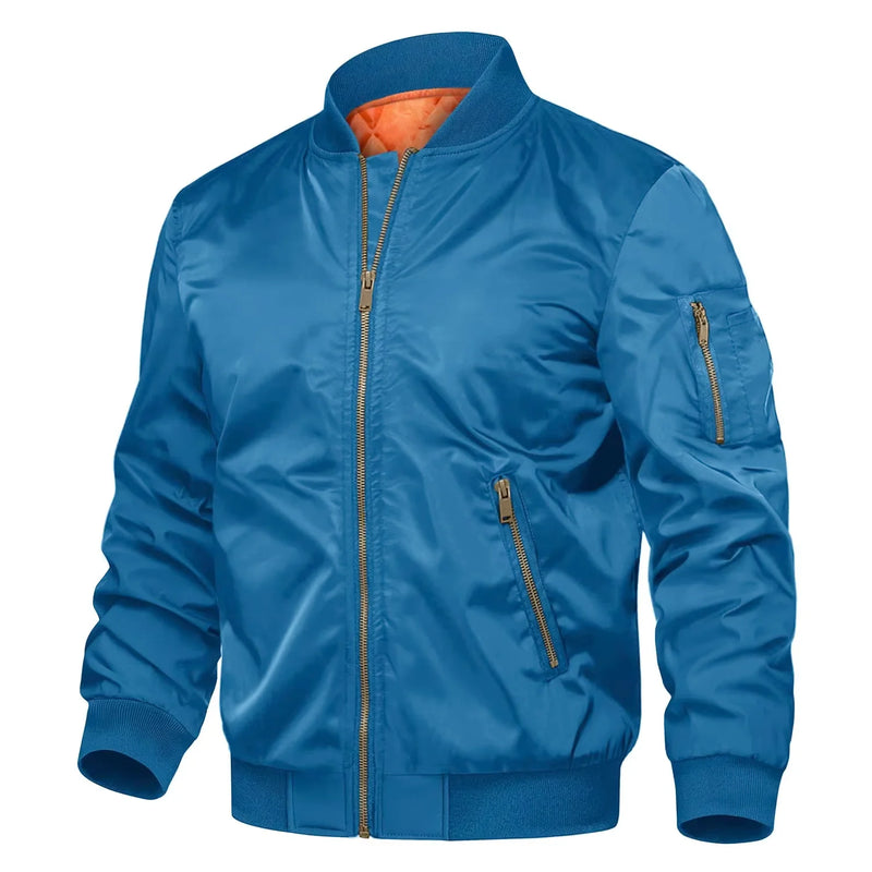 TACVASEN Winter Padded Bike Jackets Outwear Mens Retro Pilot Jacket Coat Casual Baseball Jackets Varsity Jackets Streetwear
