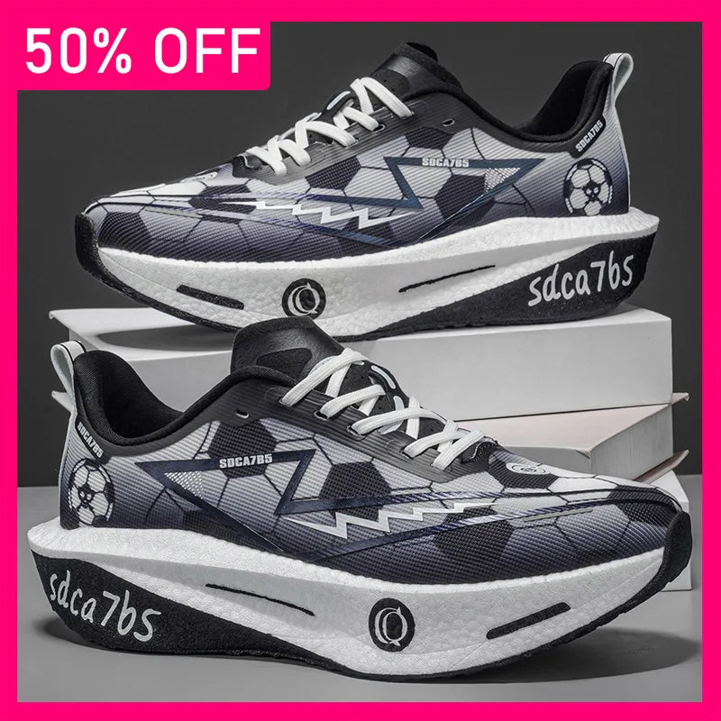 Unisex Sports Shoes Marathon Running Breathable Lightweight Sports Shoes New Comfortable Thick Soled Non Slip Training Shoes