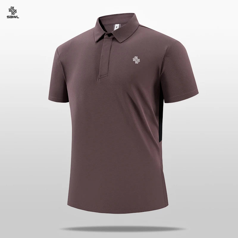 SBWL Men's Fashion 7 Color Business Leisure High Quality POLO Shirt Outdoor Golf Equestrian Sports Short Sleeve POLO T-Shirt Top