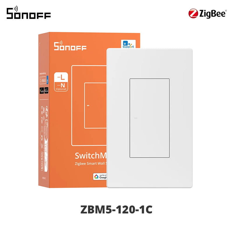 SONOFF ZBM5-120 Zigbee Smart Wall Switch Voice Control via eWeLink App Alexa Google No Neutral Wire Relay Detach Smart Scene