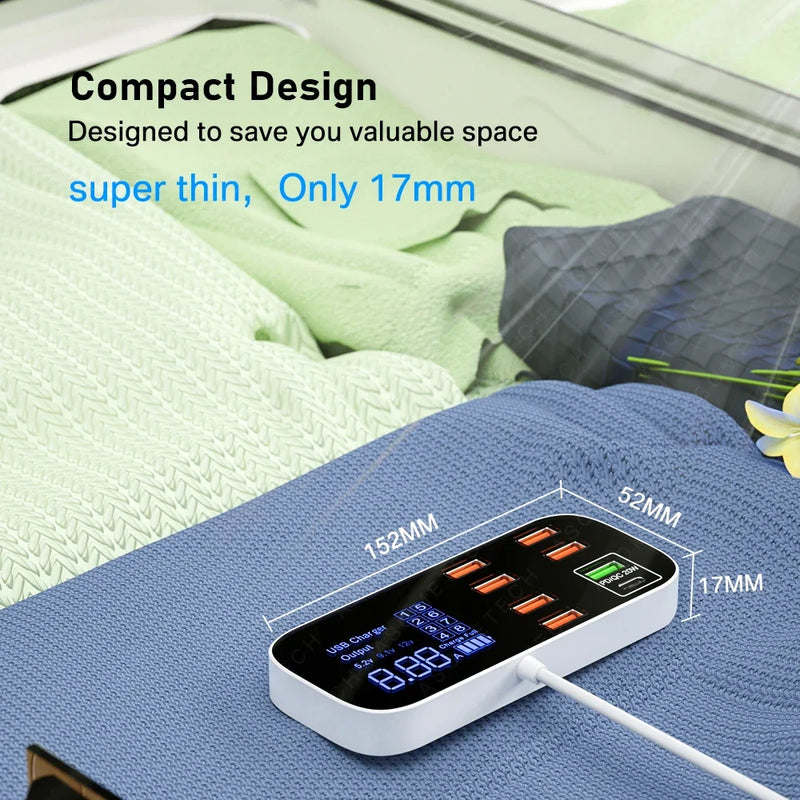 ឧបករណ៍សាកថ្មលឿន USB HUB សម្រាប់ថេប្លេត ឧបករណ៍សាកថ្មទូរសព្ទ ឧបករណ៍សាកថ្មលឿនសម្រាប់ iPhone Xiaomi Huawei Samsung