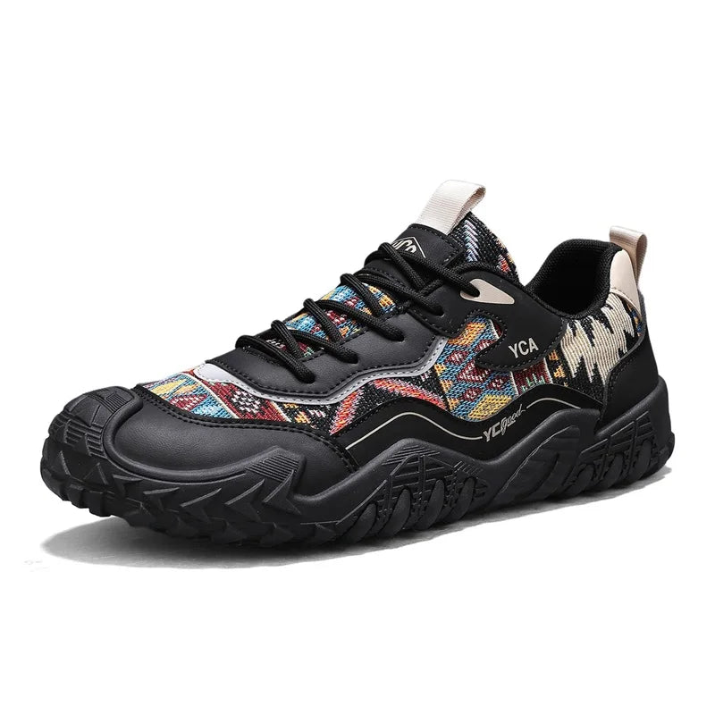 Men's flat tide casual sneakers summer walking shoes soft-sole outdoor running shoes breathable lightweight speed sports shoes
