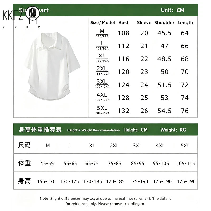 Male Loose Fit Wrinkle Textured Short Sleeve Shirt Lapel V Notch Neck Airy Fabric For Commute And Leisure Occasions