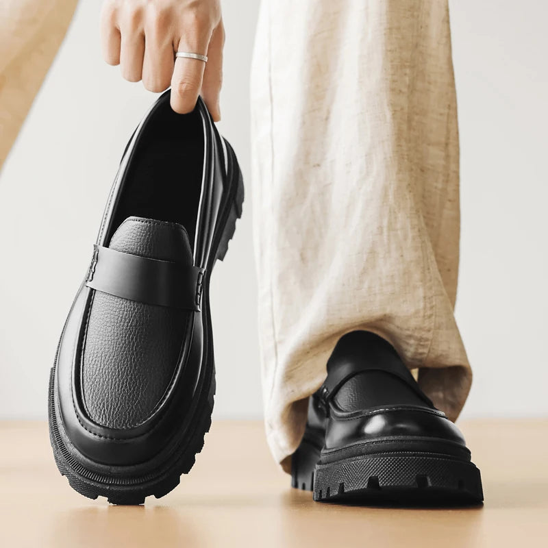 Men's retro classic casual Tooling shoes Four seasons breathable light soft-sole comfortable outdoor business dress walking shoe