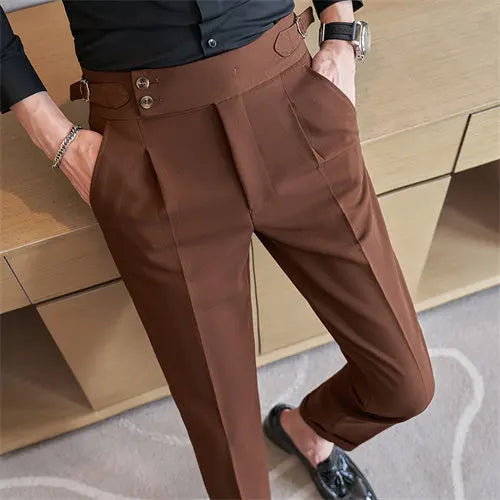 2026 New Black Mens Suit Trouser, Fashion Casual Pants, Blue Khaki White Pantalones Hombre 28-36 Male Pant