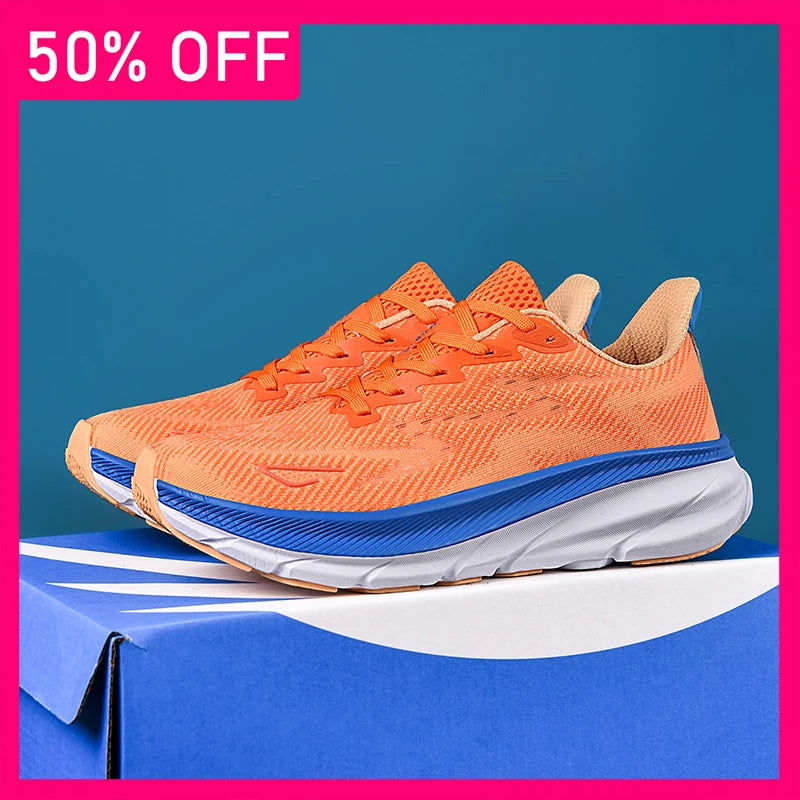 Unisex Sports Shoes Trendy Mesh Breathable Summer Running Shoes New Thick Soled Shock-absorbing Outdoor Fitness Tennis Shoes