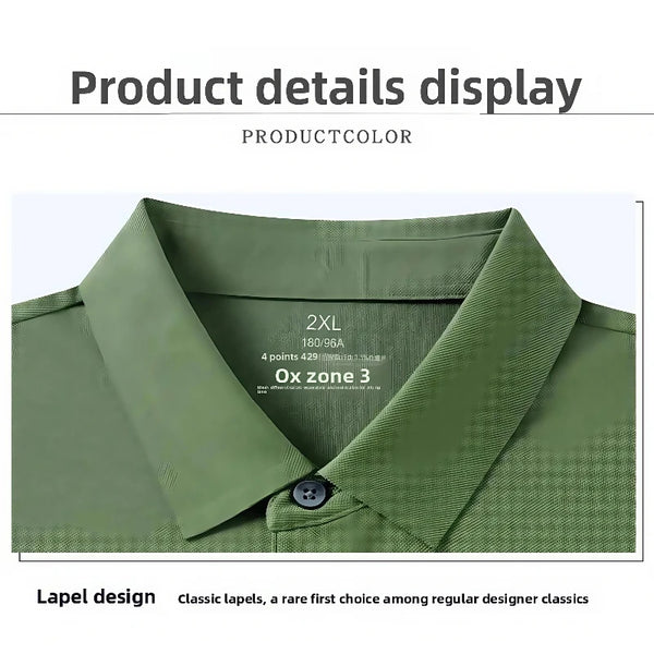 5A Antibacterial mulberry silk cool POLO shirt  Summer Work Uniform  Logo Printed Company Team Culture Polo Shirt