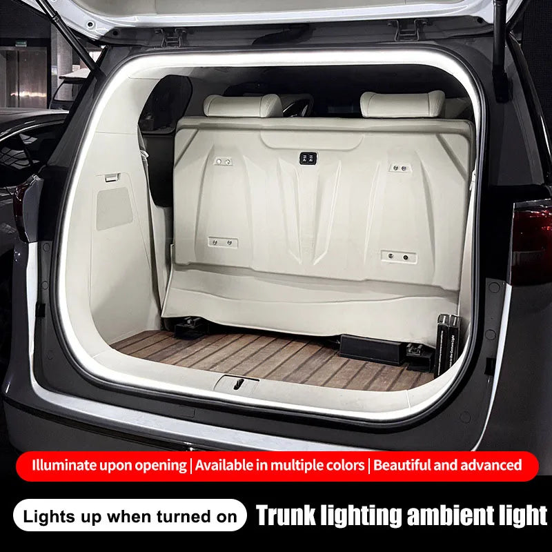 Flexible Silicone LED Light Strip SUV Trunk Soft Rubber Ambient Lighting Waterproof Concealed Installation for Vehicle Decor
