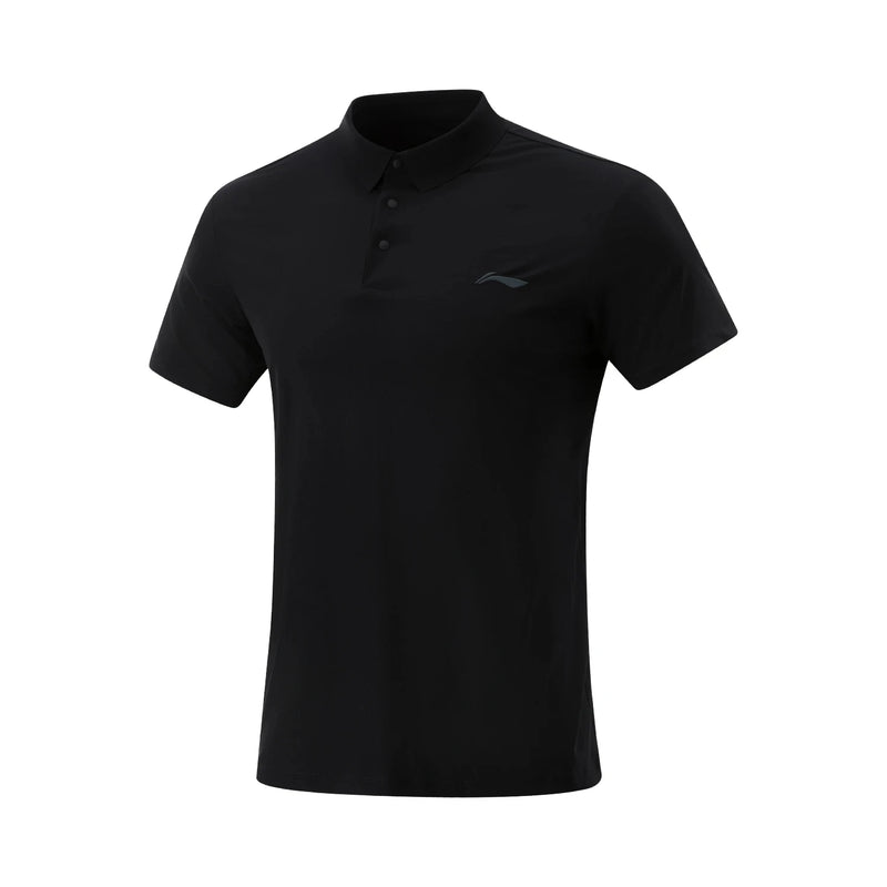 អាវប៉ូឡូហ្វឹកហាត់បុរស Li-Ning ម៉ូដែល DRY FREEZE Reguler Fit ផលិតពីក្រណាត់ Polyamide 74% 26% Elastane អាវយឺតដៃខ្លី LiNing APLV039