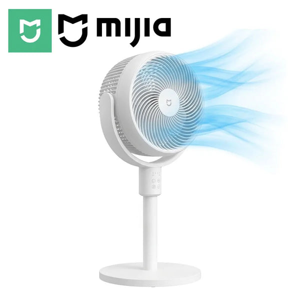 MIJIA Circulating Fan,120°+105° Smart Oscillating Floor Fans With App Control For Bedroom,Retractable,4 Speeds,2 Mode,CN Version
