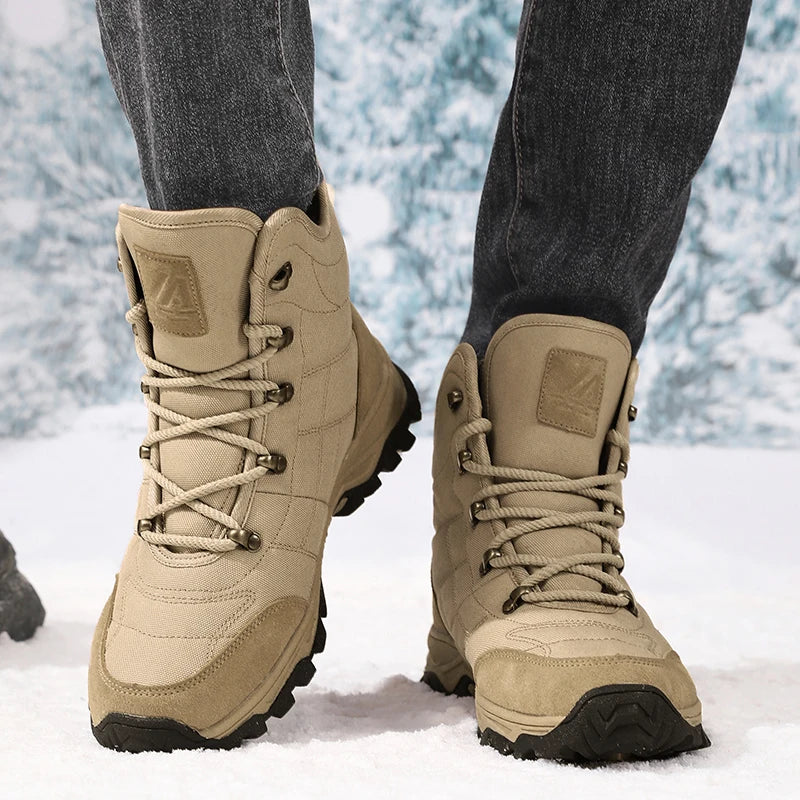 Men's Boots Autumn and Winter Waterproof Casual Snow Boots Non-Slip Comfort High-Top Outdoor Boots Fashion Youth Plus Size Boots