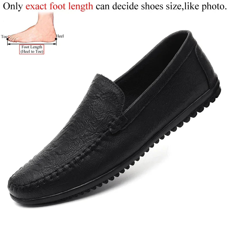 Slip On Casual Leather Shoes Men Loafers Flats Spring Autumn Men's slip-ons Mocasines Hombre Luxury Brand Designers