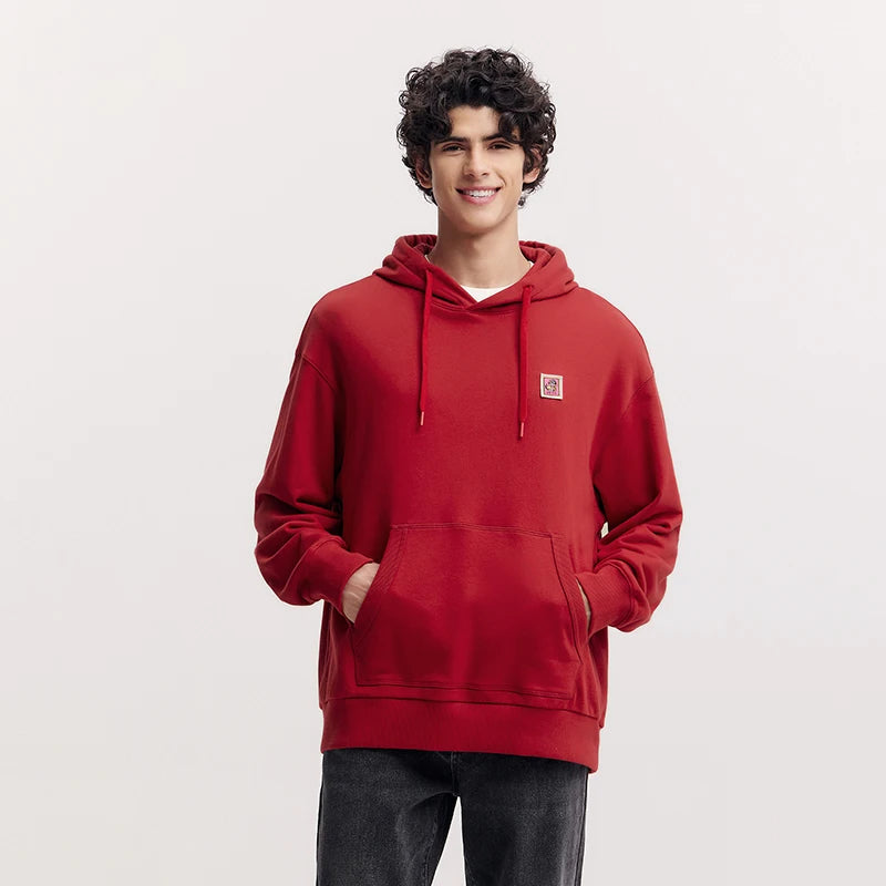 Semir Fashion Hoodie Men Spring Hooded Loose Print Couple Style Trendy Youth Casual Comfortable Stylish Pullover Top