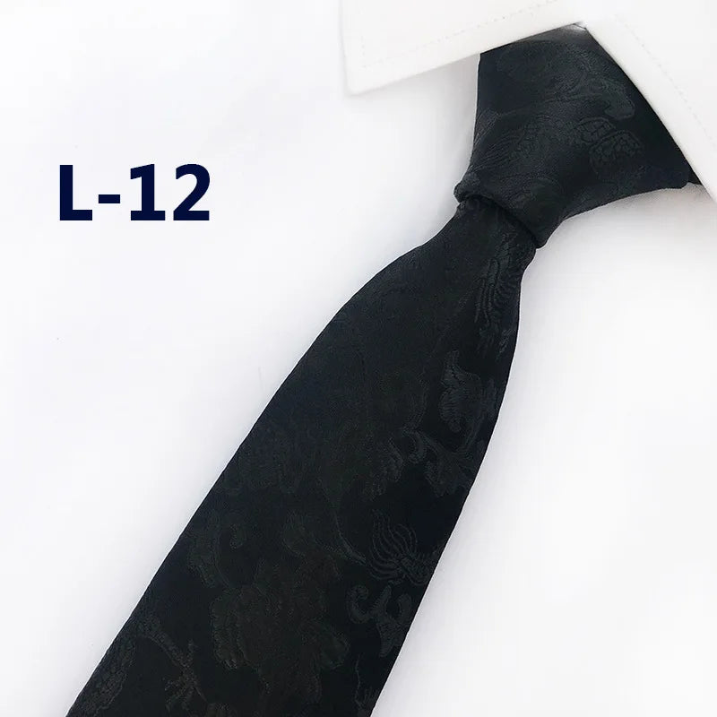 Men's Red Tie with A Chinese-style Design, Featuring A Jacquard Pattern of A Chinese Dragon; Available in Multiple Colors.