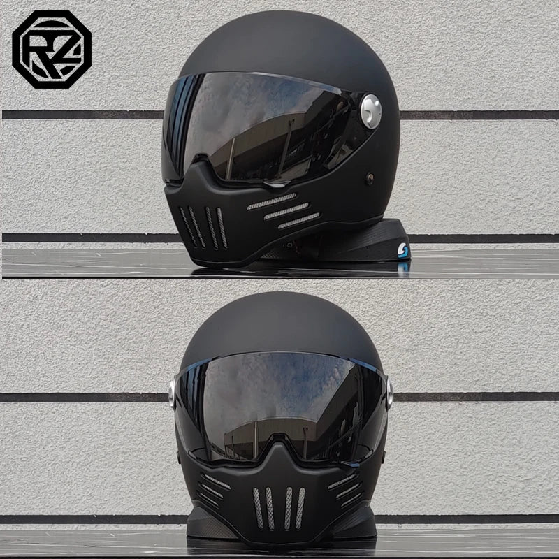 Retro motorcycle helmet ABS Light cruiser full coverage helmet for men and women DOT approved