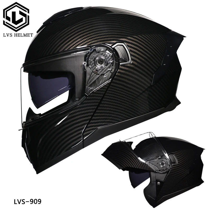 LVS high-quality motorcycle helmet modular flip helmet casque moto semi full duplex helmet suitable for both men and women DOT