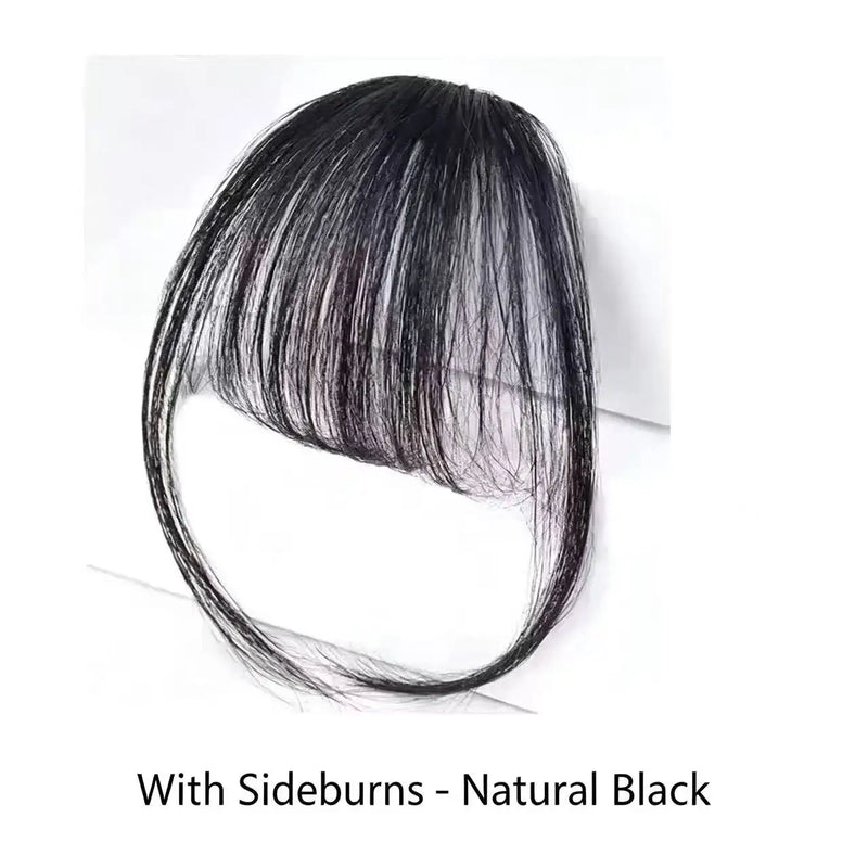 Clip-in Synthetic Fringe Hairpiece for Women Light Thin Invisible Seamless Natural Looking Fake Bangs Hair Extens Air Bangs