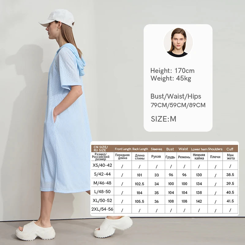 រ៉ូប Amii Minimalism សម្រាប់នារី រដូវក្តៅ ឆ្នាំ២០២៥ រ៉ូបការិយាល័យថ្មី ពណ៌សុទ្ធ ស្បៃក្រណាត់ ធម្មតា រលុង ស្រាល ស្រួលពាក់ 12542194