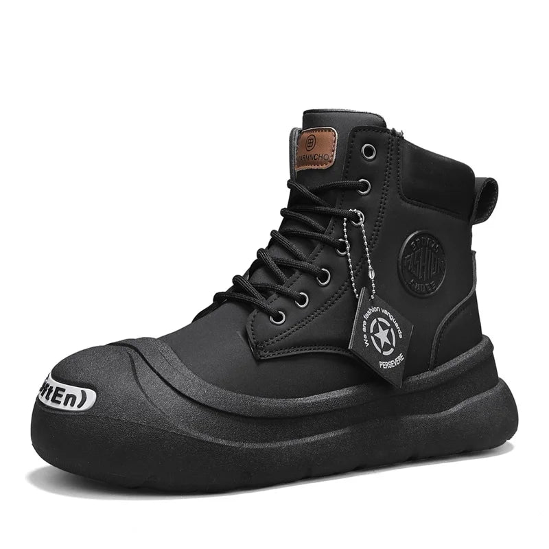 Men's Boots Autumn and Winter Soft-Sole Non-Slip Casual Boots Fashion Joker Outdoor Boots Youth Comfort Plus Size Tooling Boots