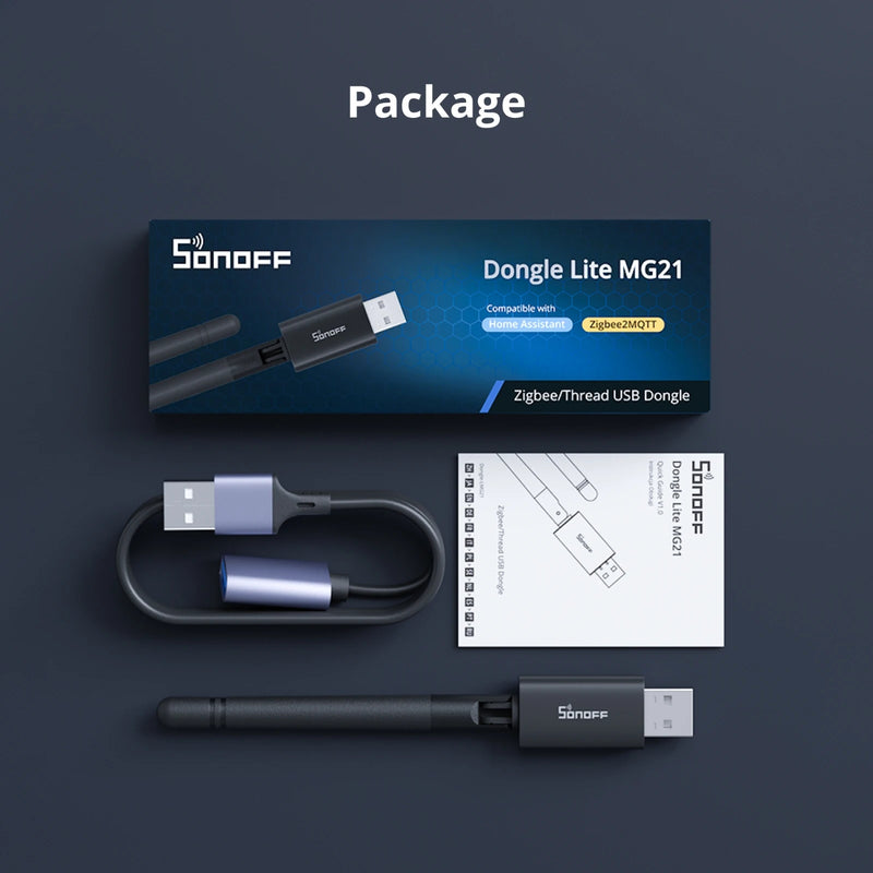 SONOFF Dongle Lite MG21 Zigbee/Thread USB Dongle Dongle-LMG21 EFR32MG21 Compact Size 65% Smaller than ZBDongle-E Cost-Effective