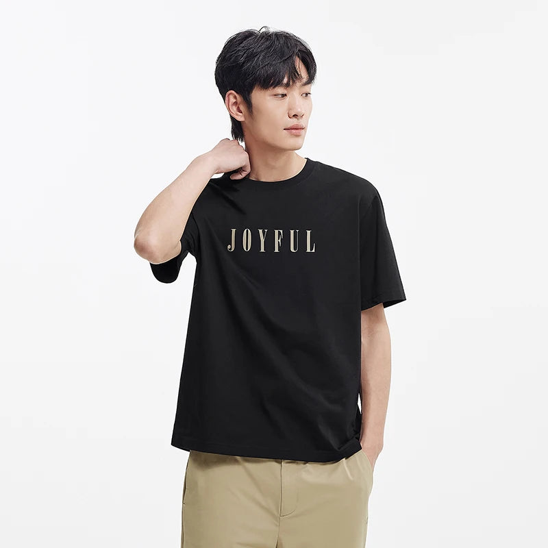Semir Mens Tshirt 2026 Knitted Inner Wear Printed Crew Neck New Style Versatile Casual Soft Daily Wear