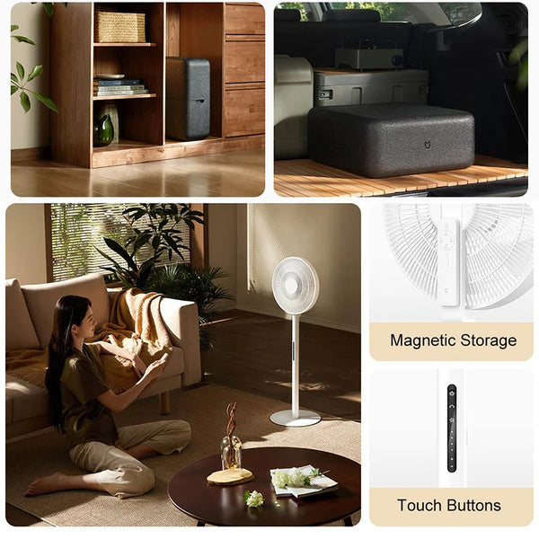 កង្ហារជាន់ MIJIA DC Inverter Pro, គាំទ្រការផ្គត់ផ្គង់ថាមពលចល័តប្រភេទ - C, កង្ហារជាន់ផ្ទះដែលអាចដកថយបាន, គាំទ្រកម្មវិធី MI HOME