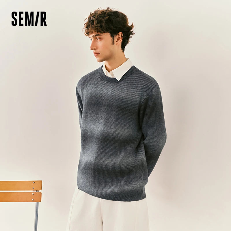 អាវយឺតប៉ាក់ Semir សម្រាប់បុរស ឆ្នូតៗ រចនាបថវីនថេច កមូល សមល្មម ពាក់ប្រចាំថ្ងៃរដូវរងាថ្មី ឆ្នាំ២០២៦ រចនាបថធម្មតាសម្រាប់ទីក្រុង