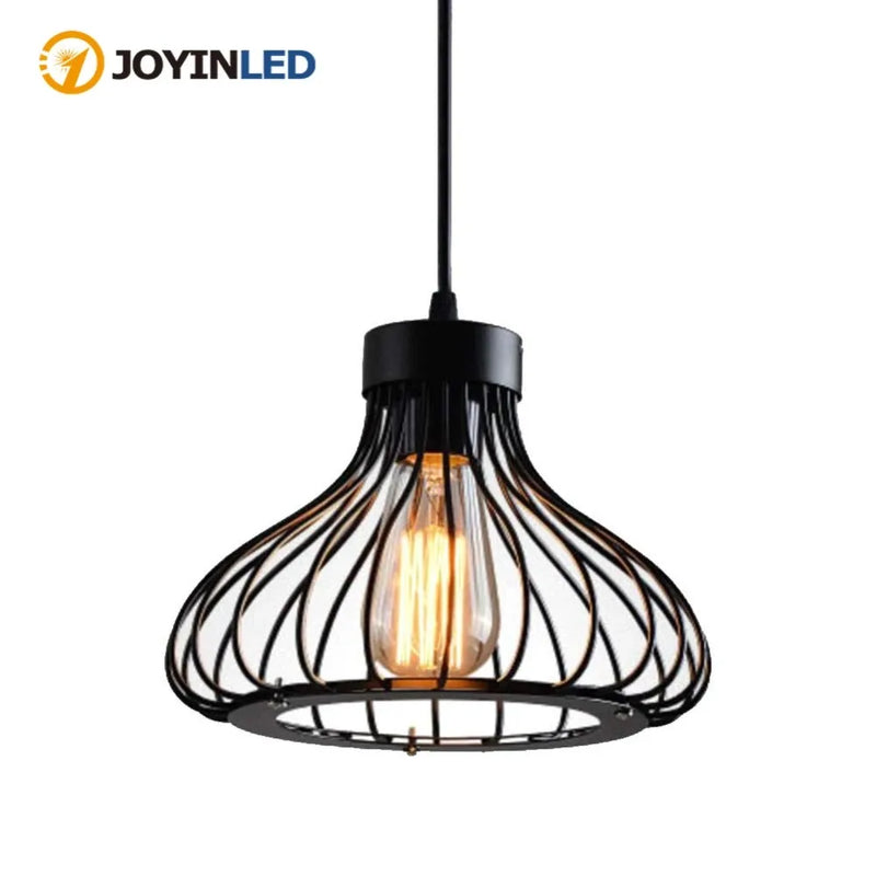 Industrial Pendant Light Metal Chandelier for Dining Room Vintage Retro Loft E27 Base Ceiling Lamp Creative Bar Cafe Lighting
