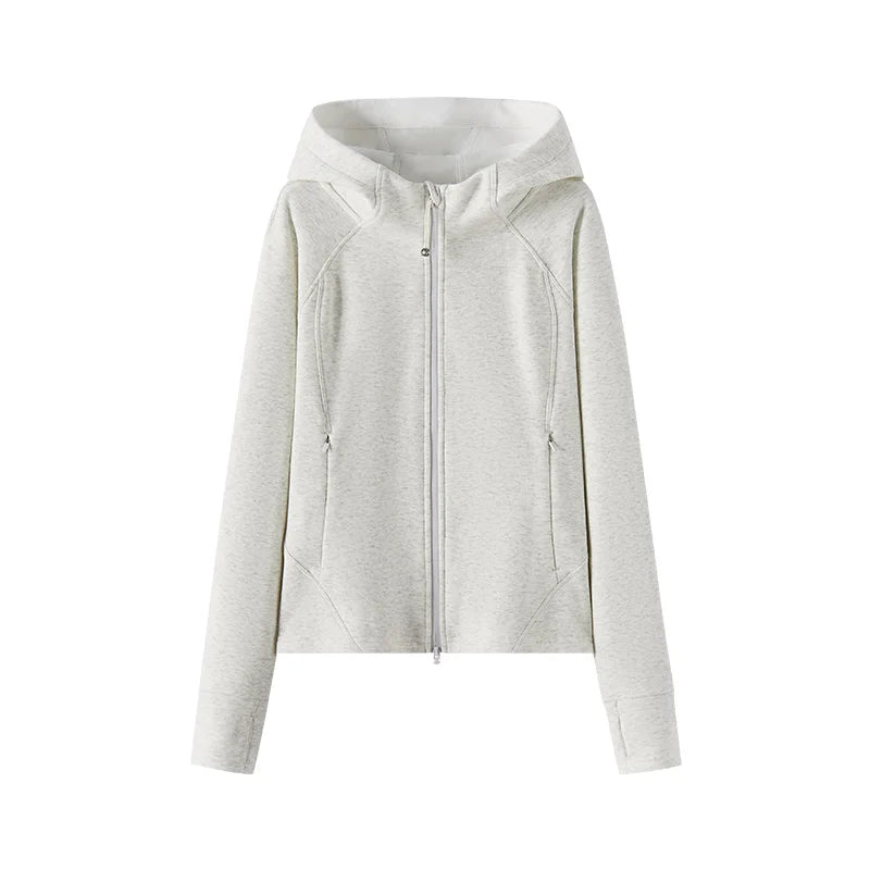 Semir Women Winter Jacket Panel Design Slim Fit Fleece Lined Hooded Raglan Sleeve Thumbhole Sport Style 2026 New