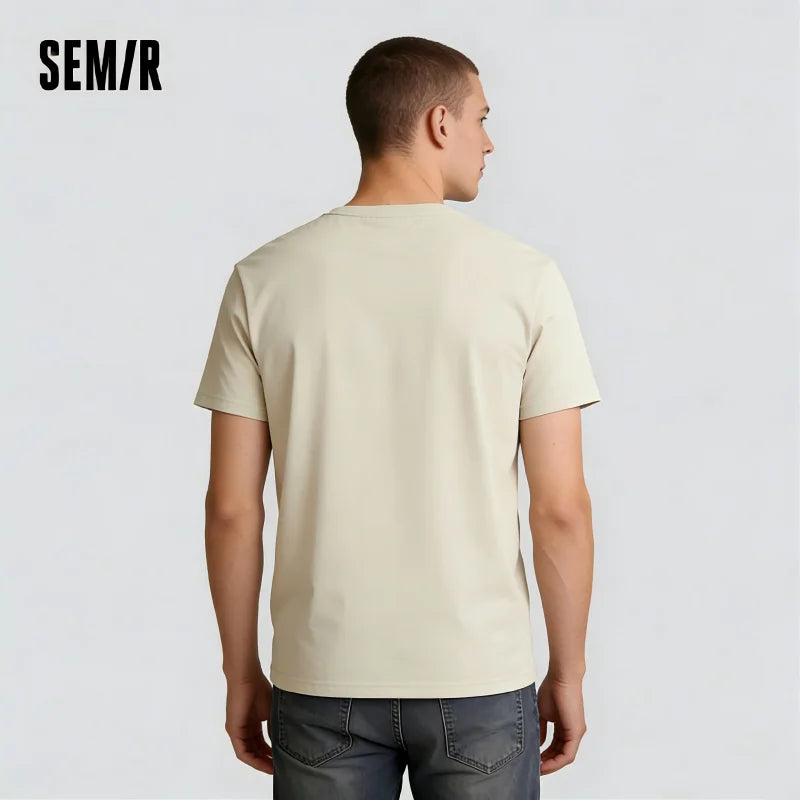 Semir T shirt Unisex Summer Cotton Cool Touch Solid Color Plus Size Couple Style Casual Comfortable Daily T shirts Tops Man