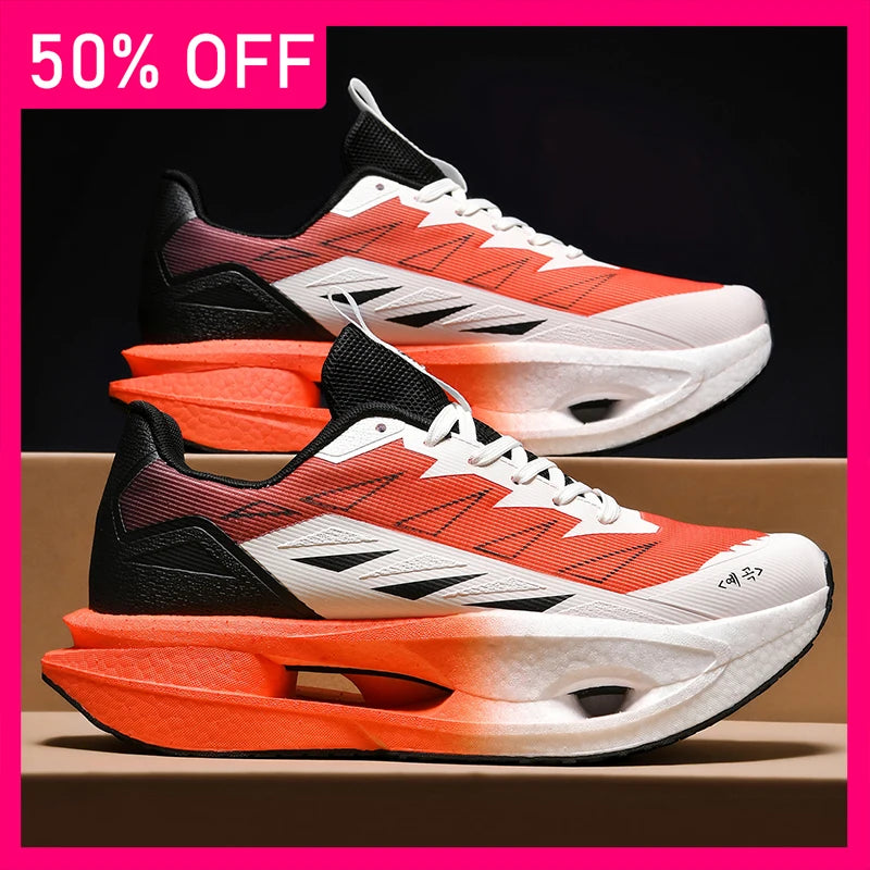 Unisex Sports Shoes Fashionable Lace Up Mesh Youth Training Shoes Outdoor Fitness Non Slip Thick Soled Running Shoes for Men
