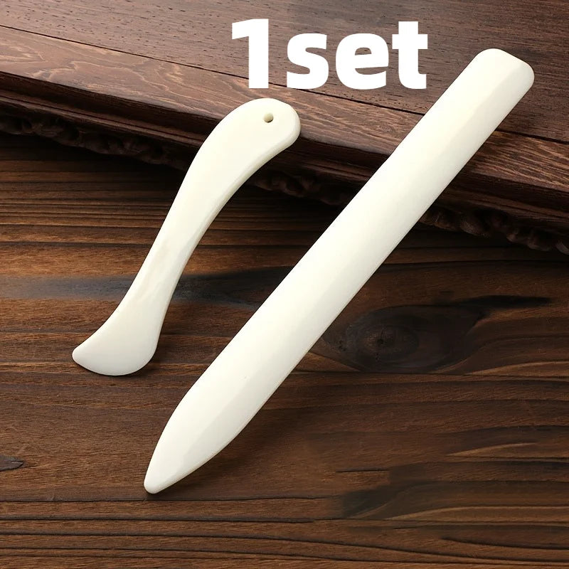 1set Bone Clip Set,Plastic Paper Creasing Tool,Book Binding Tool,Origami Craft Making Tool,Quilted Leather Hand Binding Tool.