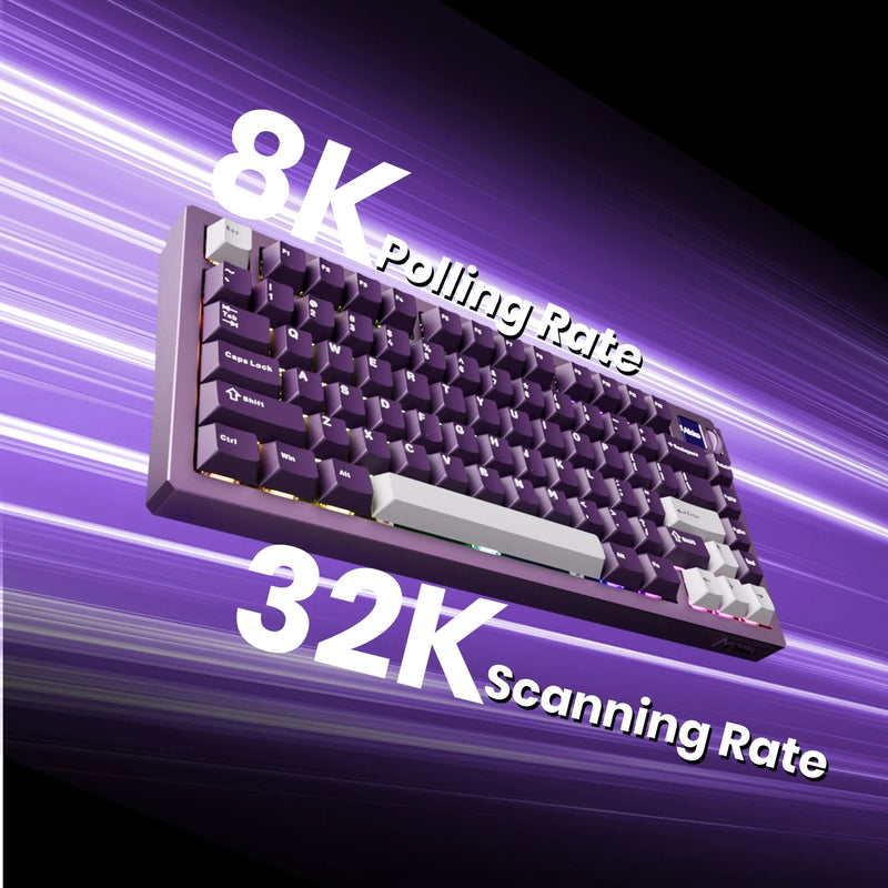 Akko MOD007 V5 HE Magnetic Keyboard with Display Screen 75% Rapid Trigger 0.005mm 8K RGB Gaming Mechanical Keyboard Aluminum CNC
